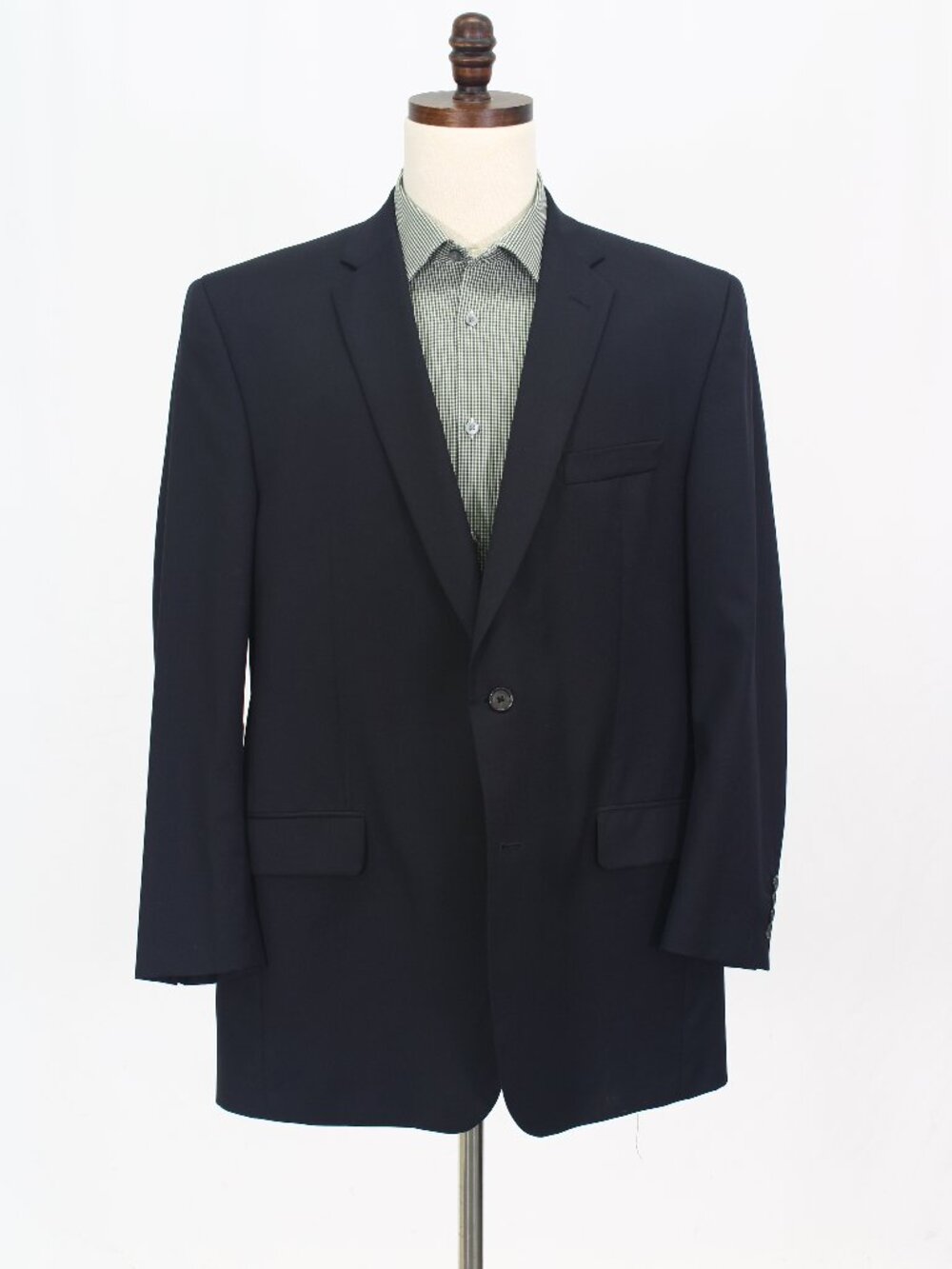 Jack Victor 46L Navy Blazer Sport Coat Jacket 2-Button Solid W542